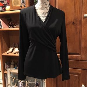 🦋PRICE DROP🦋 Long sleeve slinky black top